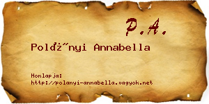 Polányi Annabella névjegykártya
